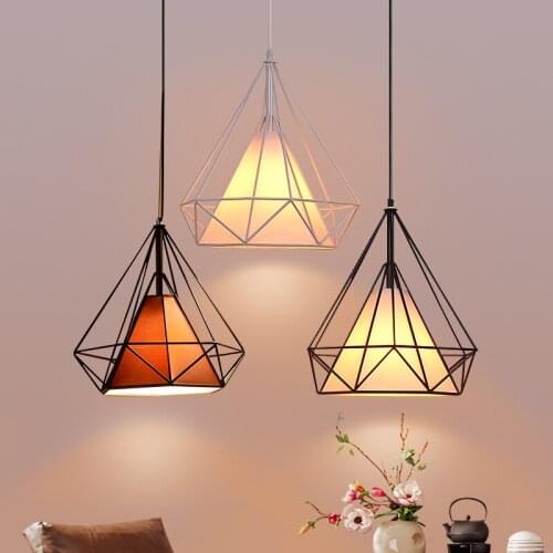 Modern Iron painted industrial Chandeliers E27 diamond Chandelier LED 220V Lighting for living room kitchen bedroom bar hotel ZM