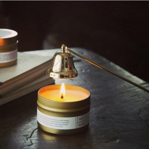 Candle Snuffer Vintage Set Gold Black Decoration Cover Tool Bell Shape Long Handle Accessories Holders Candle Cocina