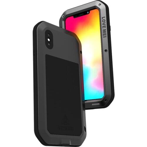 LOVE MEI High Quality Metal Aluminum Full Shock/Dirt/Drop Proof 360 Degree Protection Case Cover Shell For iPhone X XR XS XS Max