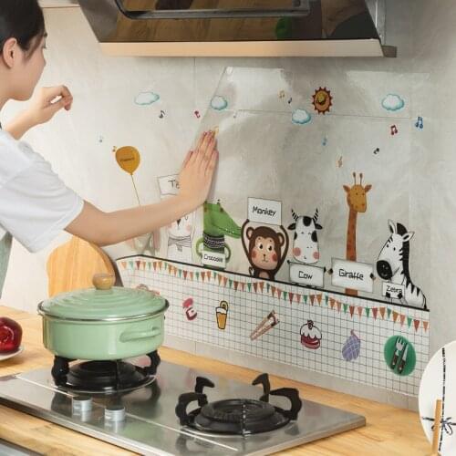 Funny kitchen tools wall decals shop window home decor cartoon wall stickers decorations pvc poster diy mural art
