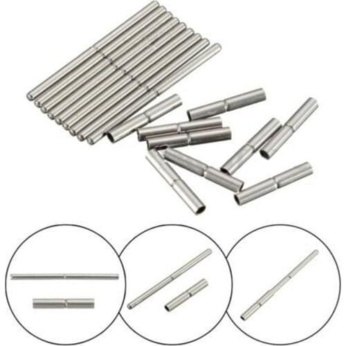 10Pcs 18mm-25mm Tube and Pins For Watch Bracelet Band Strap Stainless Steel Tool