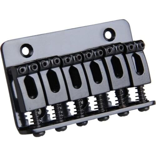 12PCS Saddle Hardtail Bridge Top Load 65mm Electric Guitar Bridge Black
