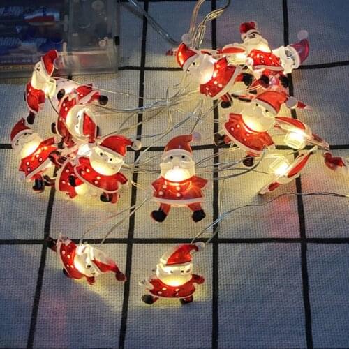 2M 20LED Santa Claus Snowflake Tree LED Light String Christmas Decoration For Home 2020 Christmas Ornament Xmas Gift New Year