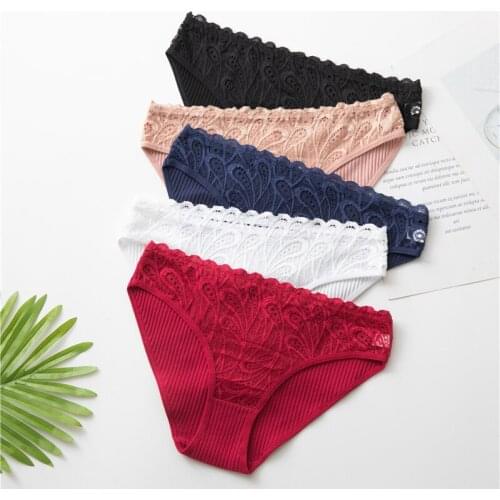 3PCS/lot Cotton Panties Women Comfortable Underwear Sexy Low-Rise Underpants Female Lingerie Big Size Ladies Briefs Underwears