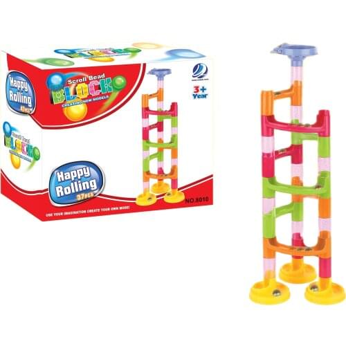 37blocks marble race beads ball running DIY building blocks oller coaster toy game for kids classic learning & Christmas toys