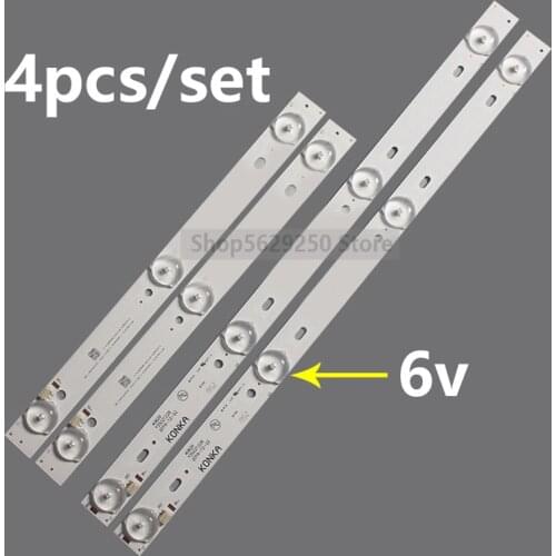 4Pcs x LED Backlight Strips for KON KA TV RT148K06TA T152K08TA RT148T152K07TA 35021248 35021228 4+3 LEDs 6V