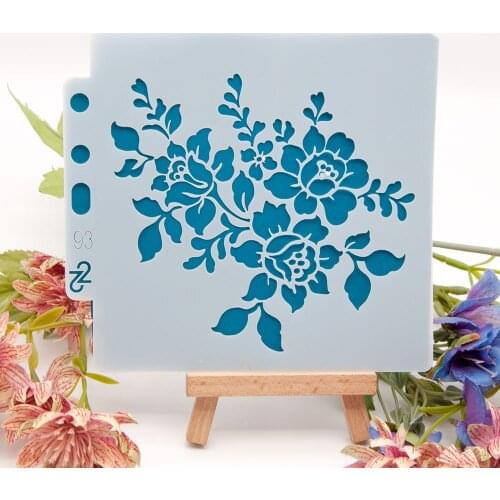 5PCS New flower Layering Stencils Drawing Color Spray stencil DIY Scrapbook photo album DIY Paper Card Crafts