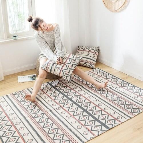 Bohemian 3D printing Carpet Colour Geometry Retro Ethnic Pillow Case Carpets for Living Room Bedroom Area Rugs Home Floor Mats
