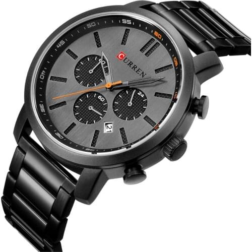 CURREN 8315 Men Luxury Fashion Watches Waterproof Chronograph Calendar Stainless Steel Sports Male Wrist Watch
