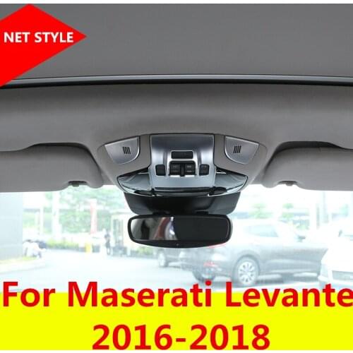 Trim Decor Frame Car Interior Dome Reading Light Lamp Frame Carbon Fiber Cover Auto Accessories For Maserati Levante 2016-2018