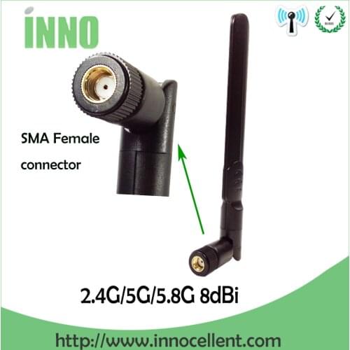 2.4G wifi Antenna 2.4GHz 5.8Ghz Dual Band 5 10PCS 8dBi Omni-Directional WIFI aerial SMA female wireless router 2.4g antenna