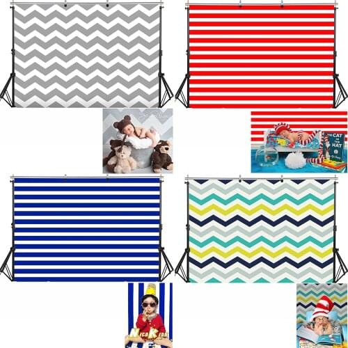 Newborn Baby Portrait Photography Backdrop Photo Studio Colorful Stripes Children Birthday Art Background Baby Shower Photocall