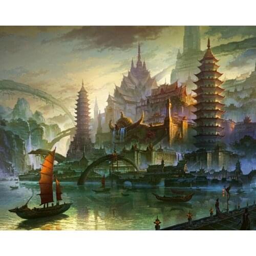 GATYZTORY Paint By Numbers For Adults Children DIY HandPainted Oil Painting Landscape Picture Drawing Home Decoration