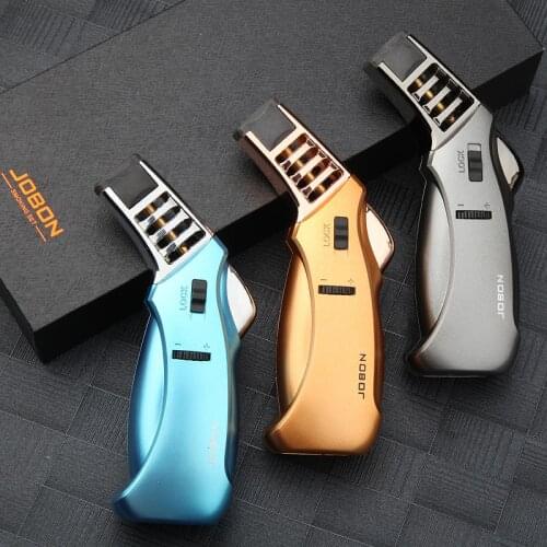 Jobon Top Sell Torch Lighter Manufacturing Lighter Supplier Metal Luxury Style For Kitchen Cigar