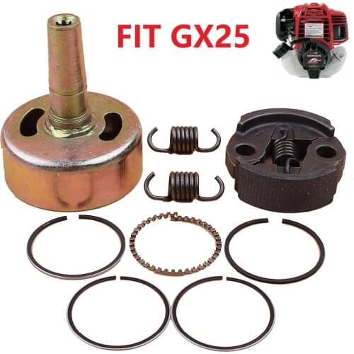 9 7 Teeth 9T 7T Clutch Drum Bell Pinion Spring & Piston Rings Kit For Honda GX25 GX25N GX25NT GX25T HHT25S Engine 4 Stroke