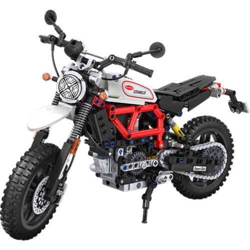 Motorcycle Bricks Building Blocks Motocross Speed Car Classic Model Educational DIY Toys For Kids Gift Motobike Moc