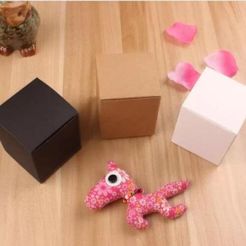 50pcs/lot-7size Beautiful Blank Kraft Paper Gift Boxes for Cosmetics Cream Packaging Party Wedding Favour, valve tubes