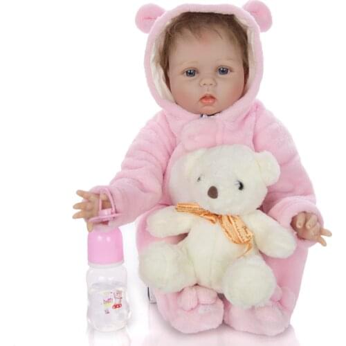 Bebe reborn dolls for girls 55cm silicone reborn baby doll l.o.l lifelike toddler baby boy boneca surprise gifts NPK