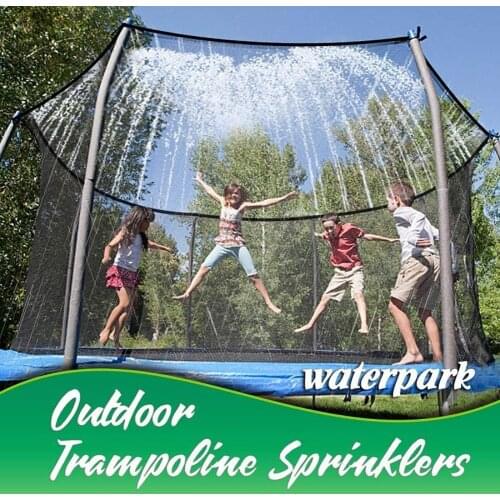 HOT! Trampoline Waterpark Sprinkler Outdoor Summer Toys For Kids Outside Trampoline Water Sprinkler Spray For Kids Fun Backyard