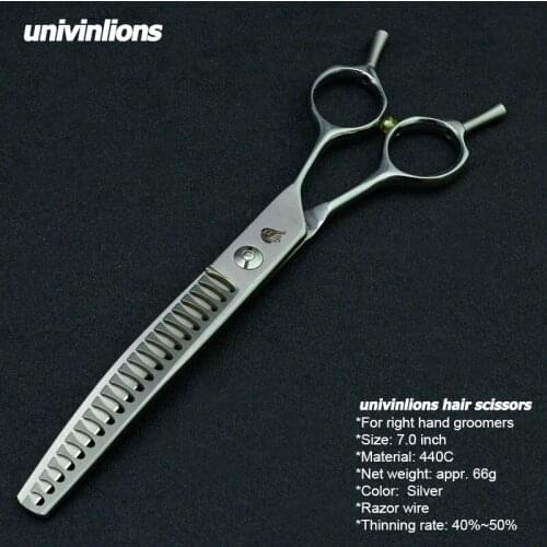 7" Down Curved Thinning Shears Pet Dogs Gromming Scissors Sharp Edge High Quality Downward Thinning Scissors Barber Cutting Tool