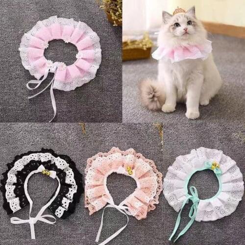 Cat Collar Bowtie Decor With Bell For Small Dogs Pet Products Puppy Bowknot Collar Pet Supplier Adjustable Soft Accessories