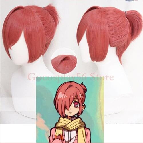 Mitsuba Cosplay Wig Pink Ponytail Synthetic Hair Long Bnags Jibaku Shounen Hanako-kun Cosplay Halloween Hair Role Play