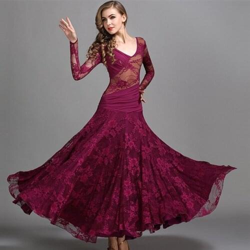 Waltz dress rumba smooth ballroom dresses Standard social dress ballroom dance dresses for sale spanish costume flamongo lace