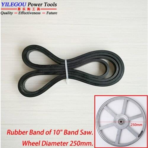 10" Band Saw Rubber Band. 2 Pieces Rubber Ring For 1826mm Band Saw Scroll Wheel. (Scroll Wheel Diameter 250mm, Width 10mm)