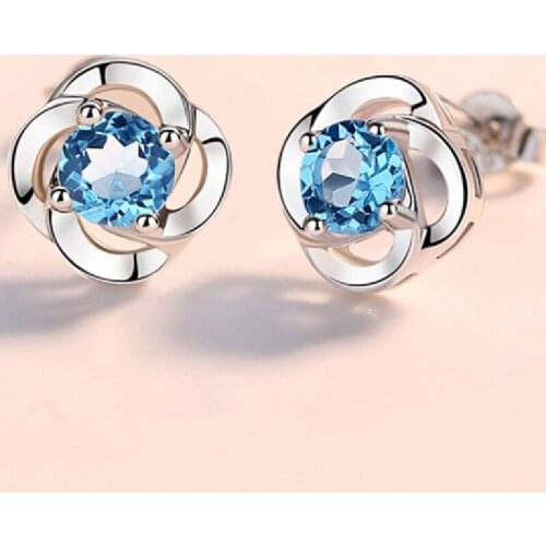 S925 Sterling Silver Temperament Wild Lucky Charm Earrings Earrings To Send GirlFriends Birthday Gift Jewelry