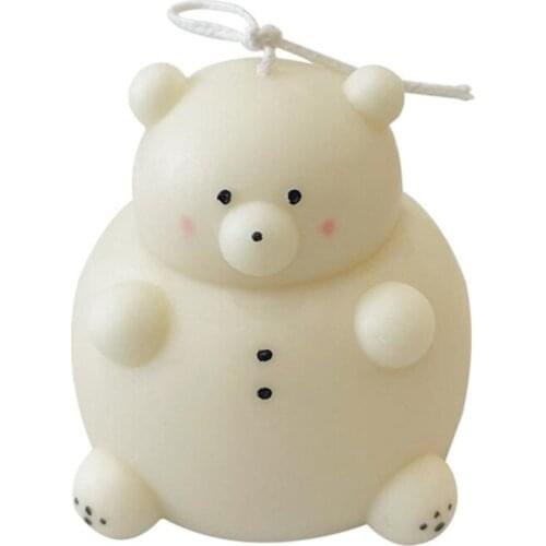 3D Bear Shape Silicone Mold DIY Animals Christmas Candle Mold Cake Candy Chocolate Mousse Decoration Baking Tool