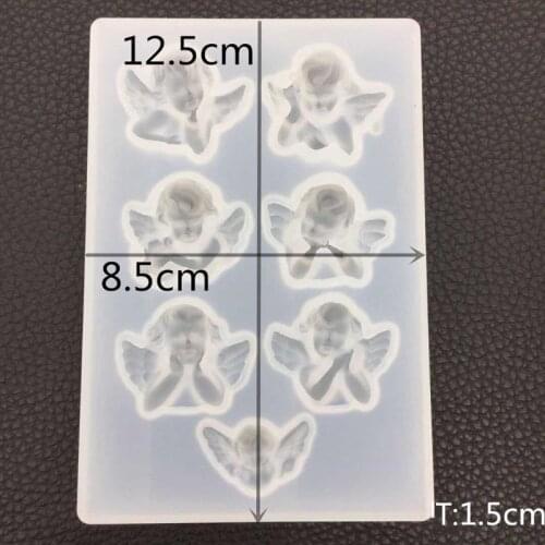 Little Angel Shape Silicone Mold DIY Clay UV Epoxy Resin Molds Pendant Jewelry Making Mold