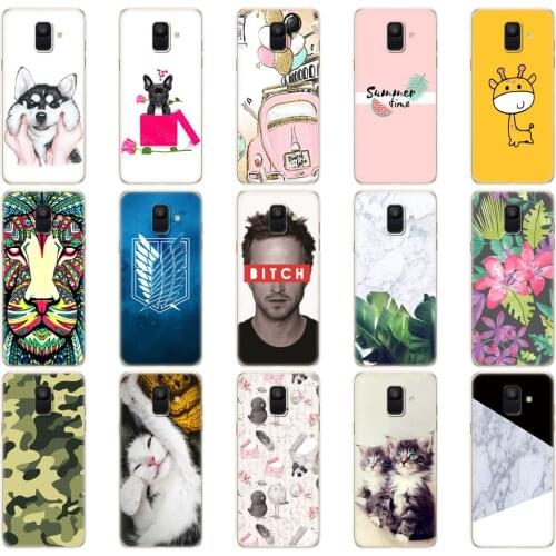 Silicone Phone Case For Samsung Galaxy A6 2018 Dual SIM SM A600 A600F Soft Tpu Back Cover For Samsung A6 Plus 2018 A605 A605F