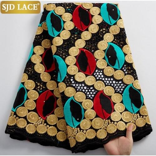 SJD LACE Newest African Lace Fabric High Quality 2021100% Cotton Embroidery Swiss Voile Lace In Switzerland For Wedding A2405