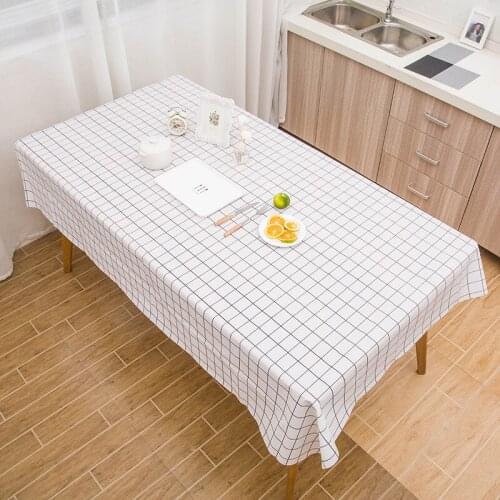 Party Table Cloth Small Coffee Table Rectangular European Style Style Plaid Print Dining Table Tablecloth Kitchen Home Decor