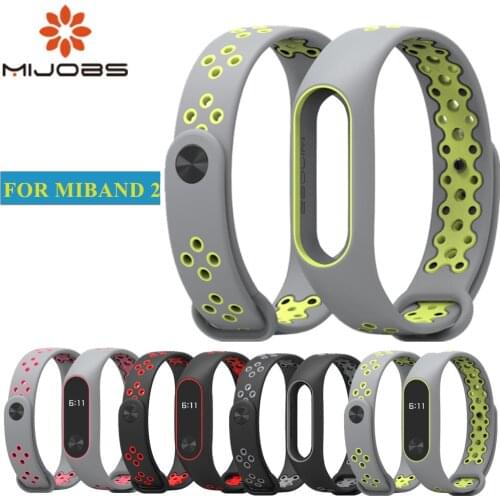 Mijobs for Xiaomi Mi Band 2 Strap Sport miband 2 Strap Bracelet For xiaomi mi band 2 Bracelet Colorful Silicone Replacement