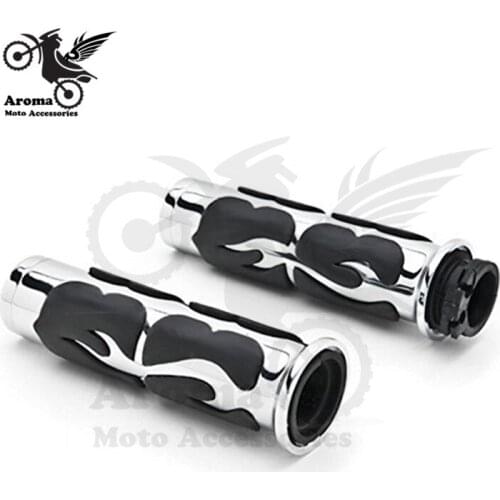Universal 22mm 25mm cruise retro motorbike hand grip chrome moto handle bar for harley softail sportster motorcycle handlebar