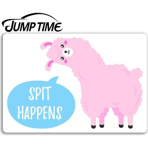 Jump Time for Llama Spit Vinyl Stickers Alpaca Pink Joke Fun Sticker Laptop Bumper Trunk Window Decal Car Accessories