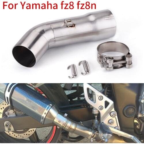 FZ8N Slip On For Yamaha FZ8 FZ800 Motorcycle Exhaust Muffler Modified Middle Pipe Connector Link Pipe Tube For Without Exhaust