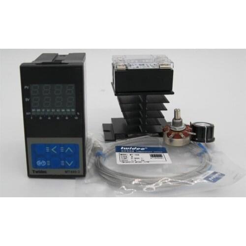 High Quality Digital PID temperature Controller Thermostat 48*96*95+ SSR-25DA Relay+ heat sink +1m K probe Thermocouple 6mm