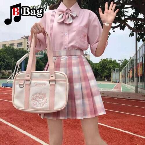 Women shoulder bag handbag girl student jk uniform bag commuter bag Japanese highcapacity cosplay Inclined shoulder bag Backpack