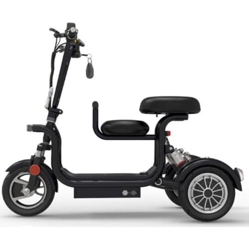 10 INCH Mini Parent Child Tricycle Scooter Electric Three Wheels Electric Scooters Brushless Motor 400W 48V