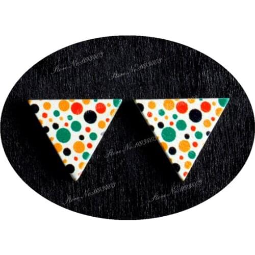 15 x 17mm Triangle Wood Laser Cut Cabochon beads to make DIY Rings, Earrings, Brooch, Necklace pendant