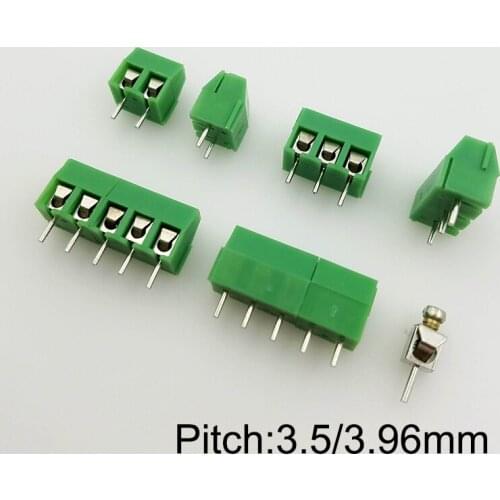 20PCS PCB Screw Terminal Blocks Conenctor 350-3.5mm/396-3.96mm Plastic High 8.8mm 300V/10A