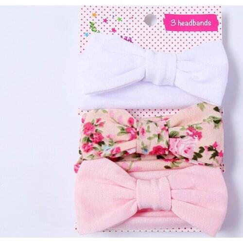 2021 Brand New 3Pcs Stretchy Twist Knot Bow Head Wrap Headband Twisted Knotted Cute Hair Band Baby Gifts Wholesale Dropshipping