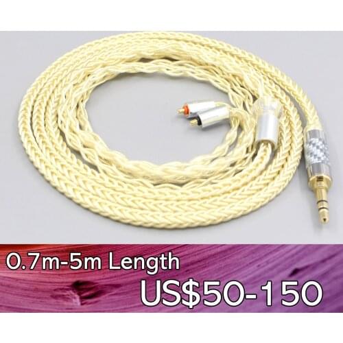 LN007616 8 Core Gold Plated + Palladium Silver OCC Alloy Cable For UE Live UE6Pro Lighting SUPERBAX IPX Earphone