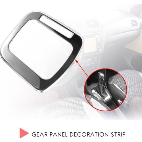 Car Gear Shift Panel Cover Trim Console Decoration Strip Stickers Interior Auto Accessories For-POLO