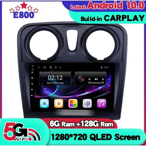 NEW 6GB Ram 128GB Rom Car Radio Stereo Navigation GPS For Renault Logan Sandero 2012 2018 Android 10 Carplay Head Unit Autoradio