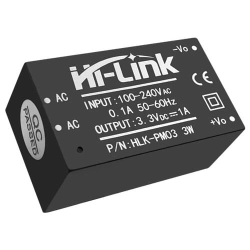 Free shipping 25 pcs AC DC 3.3V 3W HLK-PM03 Step Down Power Supply Module Converter Intelligent household switch power module