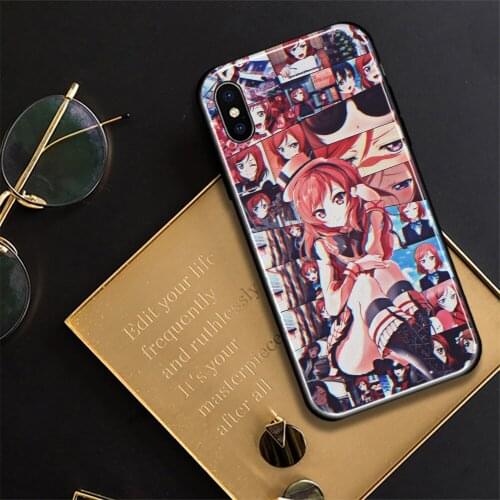 Love Live Maki Nishikino Anime Glass Soft Silicone Phone Case Cover Shell for iPhone SE 6s 7 8 Plus X XR XS 11 12 Mini Pro Max