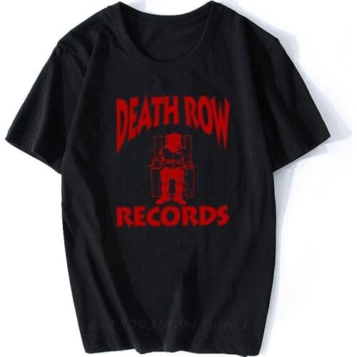 DEATH ROW RECORDS T Shirt Men High Quality Aesthetic Cool Vintage Hip Hop T-shirt Harajuku Streetwear Camisetas Hombre